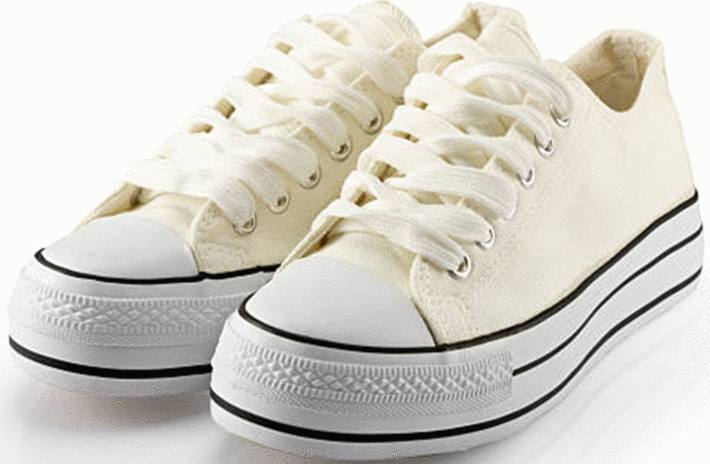 Chaussure blanche online jaunie